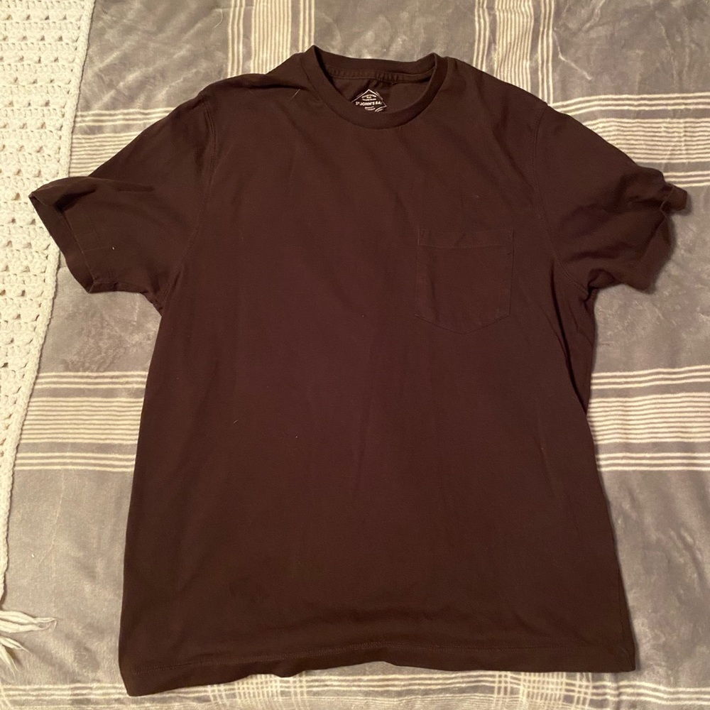 St. John’s Bay solid brown t-shirt with pectoral pocket